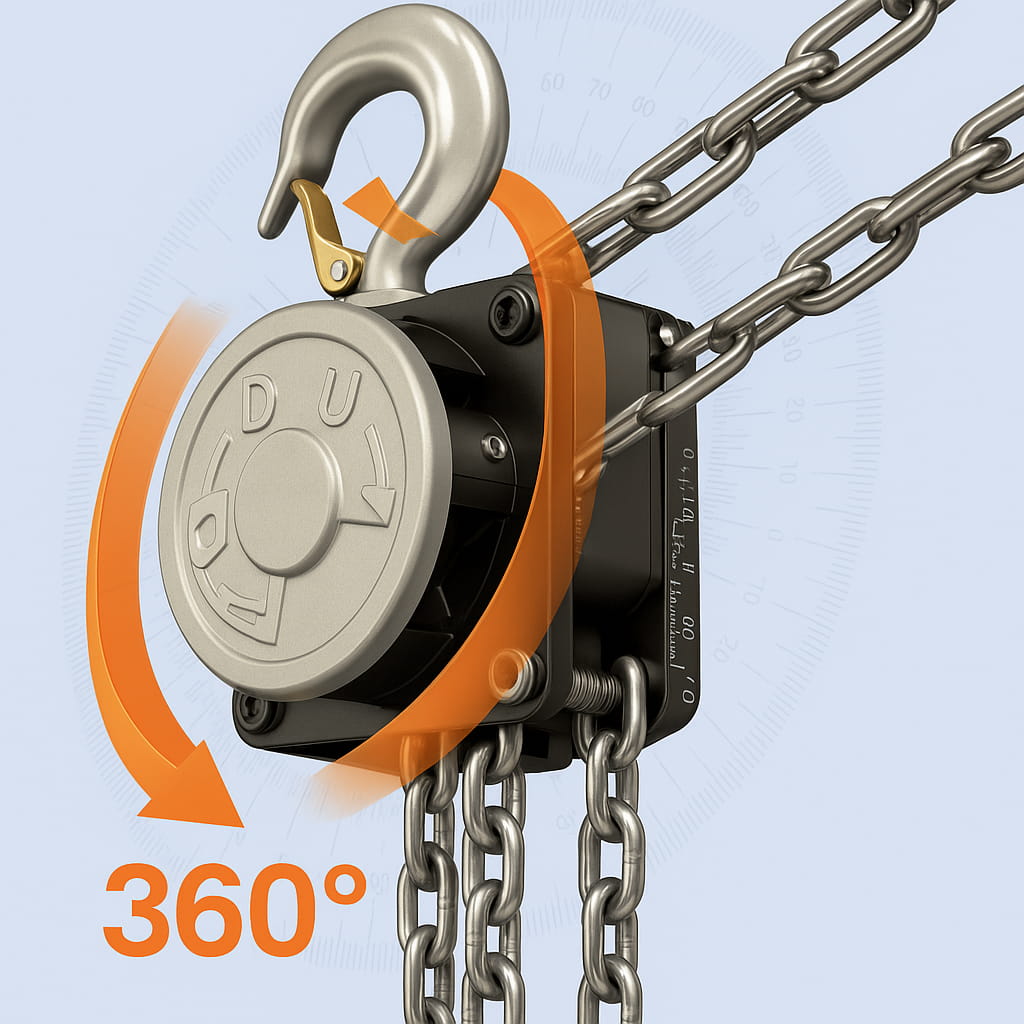 HI17 アルミ製手動チェーンブロック【0.5t】