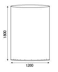 200L 小型フレコン用内袋 0.05×1200×1800H 底部シール加工