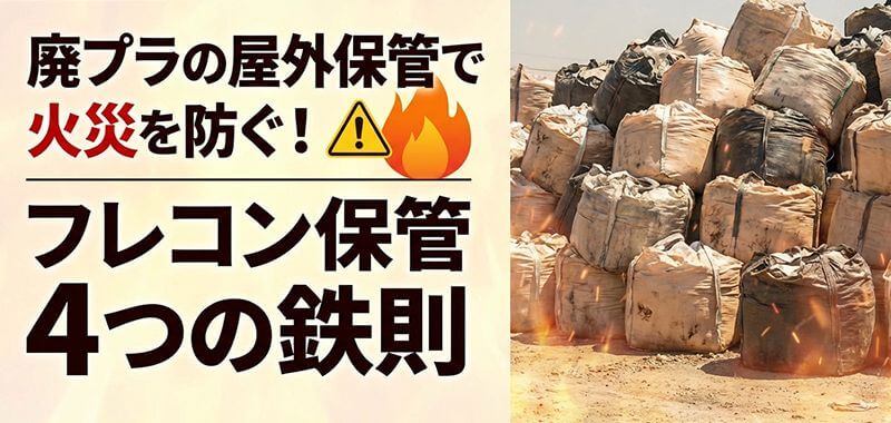 廃プラスチックの屋外保管で火災を防ぐ！フレコンバッグ保管 4つの鉄則